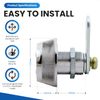 Combi-Cam 7850R-M Chrome Medium 7/8" Combi-Cam Combinated Cam Lock