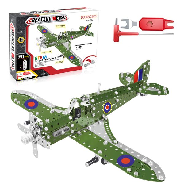 PIRUETA Building Toys Model Airplane Set for Kids Ages 8-12 Airplane Model kit STEM Building Projects Assembly Science Kit Educational Birthday Gifts for 12-14 Year Old and Up Boys Girls Adults