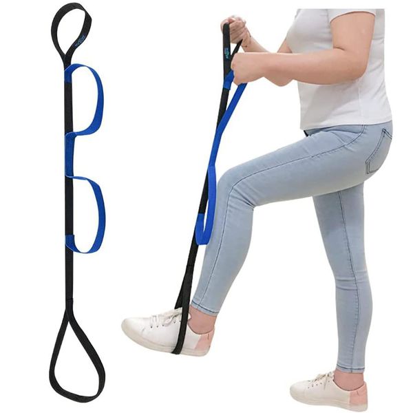 YANAZY Long Leg Lifter Strap Rigid Foot Lifter, Leg Lifter Mobility Aid for Bed, Leg Lifter After Hip Replacement Handicapped Traction Loops Recovery for Wheelchair, Bed, Car, Couch, 40 Inches