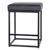 Black 24" Bar Stools 2pcs for Kitchen Counter Backless Modern Square Barstool
