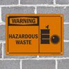 SmartSign"Warning - Hazardous Waste" Sign | 10" x 14" Plastic