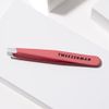 TWEEZERMAN Tweezers Mini Version with Hand-Filled Angled Tip for Eyebrow Plucking, Geranium