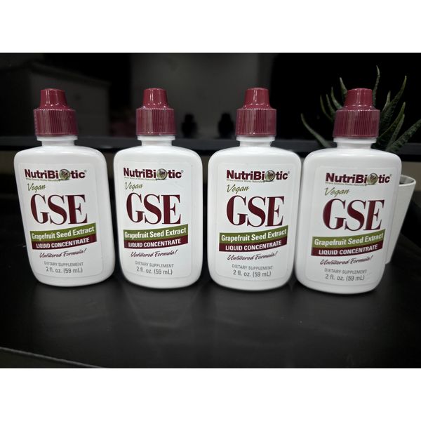 4-PACK Vegan GSE, Grapefruit Seed Extract, Liquid Concentrate, 2 fl oz ( 59ml)..