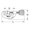 KS Tools 102.1000 Small pipe cutter, deburrer, 3-30mm