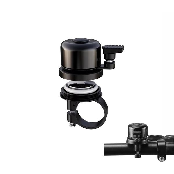 Bicycle Bell with Air Tag - Bike Anti-Theft GPS Compatible, Waterproof Design, Strong Sound, Easy Assembly AIRTAG Bicycle Bell, Bike Accessories, Location Tag, Bicycle Bell
