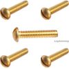 1/4-20 x 3" Round Head Machine Screws Solid Brass Slotted Drive Qty 50