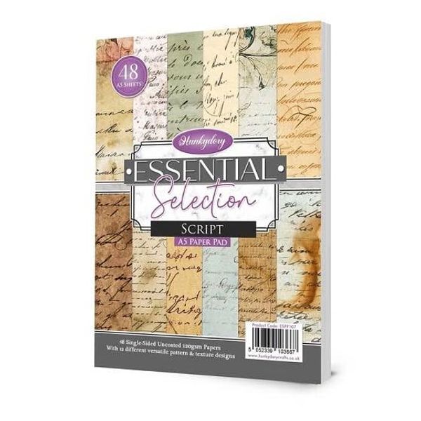 Hunkydory - Hunkydory Essential Selection Paper Pad - Script - ESPP107