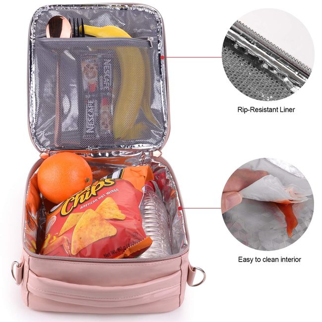 Waterproof Lunch Box for Girls Cute Kids Lunchbox Shiny Pink Lunch Bags  with Shoulder Strap and Pock…See more Waterproof Lunch Box for Girls Cute  Kids