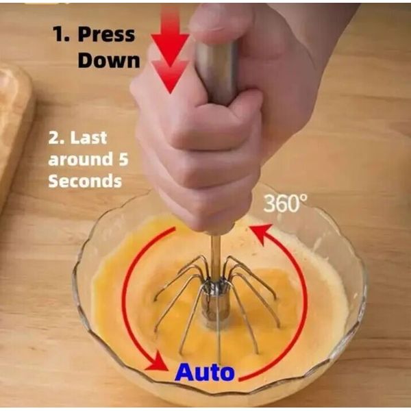 Stainless Steel Manual Egg Beater Kitchen Tool