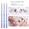 French Tip Nail Stamp, Nail Art Stamper Clear Silicone Jelly Stamper Transparent Nail Stamper Nail Art Jelly Stamper kit with Scraper Nail Art Brushes for Home DIY Nail Salon Design Manicure Tools