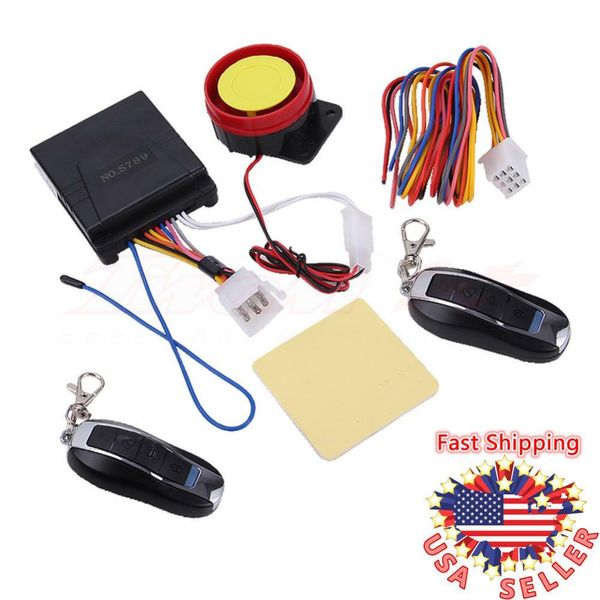 125DB Motorcycle Alarm System Immobiliser 2 Remote Control Security Anti-theft