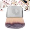 Mini Makeup Brush Soft Hair Loose Powder Blush Brush Foundation Brush Beauty Tool for Blending Liquid, Cream or Powder Cosmetics (Silver)