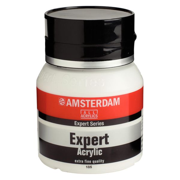 Amsterdam Expert Series Acrylic Jar 400 ml Titanium White 105