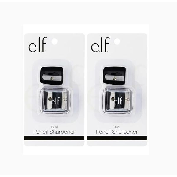 2 PACK e.l.f, Dual-Pencil Sharpener, Convenient, Essential Tool, Sharpens