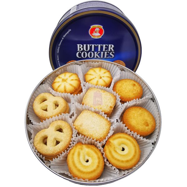 The Original Danish Recipe Butter Cookies Assortment 454g (16 Ounce)