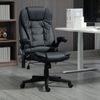 High-Back Vibration Massage Chair, Heating Office Chair, Black