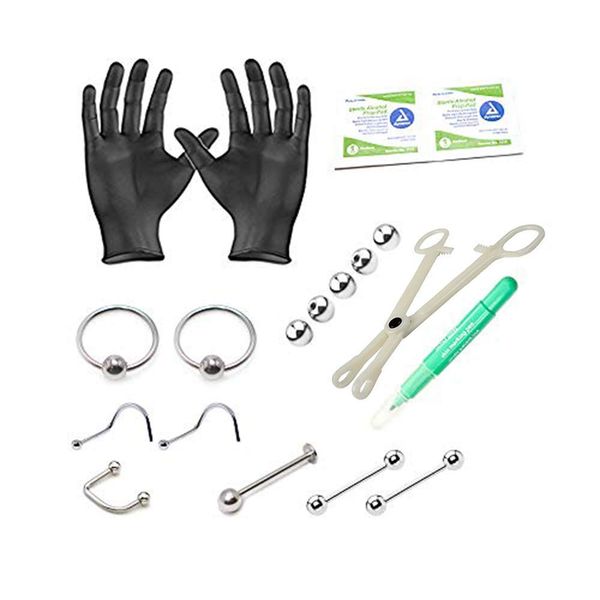 BodyJewelryOnline Piercing Kit 39-Piece Retail Ready Packaging Mega Kit- Pierce Ears, Nose, Tongue, Nipples and Belly - Everything Included for Professional Results