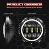 Pair 105W 7" Led Round Headlights HI/LO Bulb for Peterbilt Kenworth Freightliner