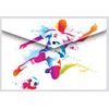 A4 Plastic Document Folders Envelopes, Assorted Colours, Pack of 5, (Sports)