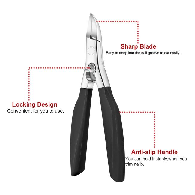 Foldable Stainless Steel Big Toenail Clipper Toe Nail Clippers for Thick  Toenail