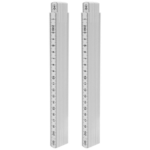 2Pcs 2m Folding Carpenters Ruler Lightweight Compact Measuring Stick Foldable Ruler Meter Stick Woodworking Tool for Underwater Measurement Laying Tiles and Wood Floors DIY Projects
