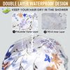 Shower Cap, Adjustable Shower Caps for Women, Extra Large Upgrade Double Waterproof Layers Hair Cap, Bath Caps Shower Hat Women Girls Adult Hair Protection Suitable for All Lengths and Thickness