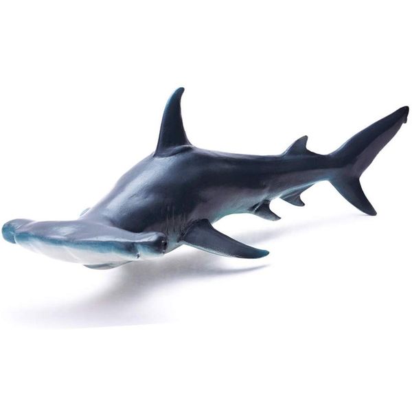 Gemini&Genius Hammerhead Shark for Kids Swimming Pool Beach Bathing Toys Soft Rubber Realistic Sea Life Shark Marine Animal World Lemon Shark Action Figure