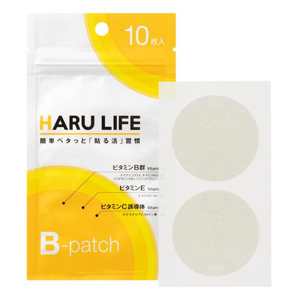 Stick-on Life B-Patch, 10 Sheets (2 Sheets x 5 Sheets), Body Patch, Beauty Patch, Health Patch, Vitamin B, Vitamin C Derivative, Vitamin E