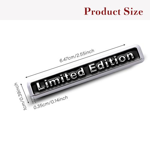 Grevosea 3D Car Limited Edition Logo Stickers Silver Metal Car Stickers Emblem Badge Car for Auto Moto Motorcycle Windows Door PC Tablet Laptop Accessories Tuning Gift