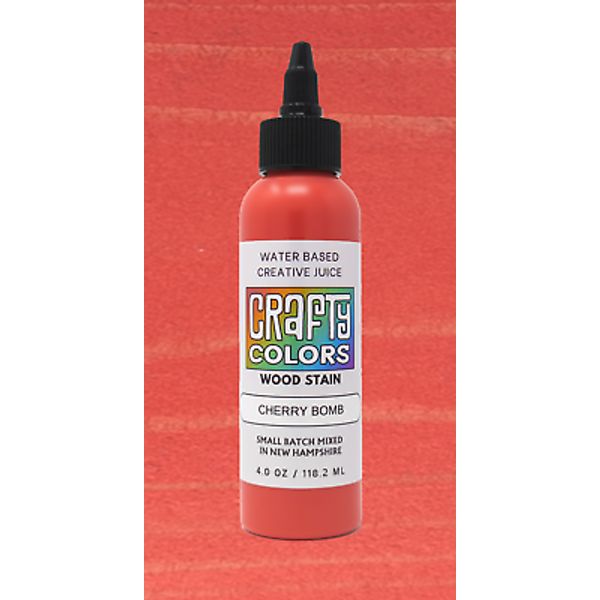 Bright Red Wood Stain - Crafty Colors Vibrant Water Based Wood Stains