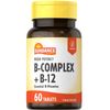 Vitamin B Complex with B12 | 60 Tablets | Vegetarian, Non-GMO | by Sundance