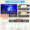 J+S Vision Blue Light Shield Computer/Gaming Glasses, Heavy Duty Lens, Classic Rectangular Glossy Black Frame