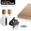 20 Pcs 1/2" Overlay Semi Partial Wrap Around Cabinet Hinges Self Closing Hinges