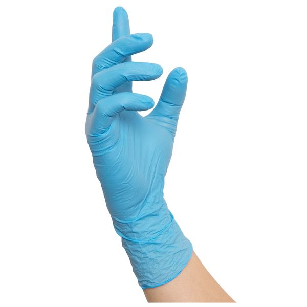 100 x Nitras Supreme Nitrile Gloves, Blue, M