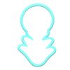 Golf Ball Tee Cookie Cutters (Standard Cutter 4")