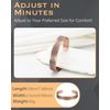 Jeracol Lymphatic Drainage Copper Magnetic Bracelets for Men,99% Solid Copper Bracelets, Adjustable Brazaletes with Gift Box