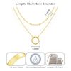 Philip Jones Gold Plated Double Layered Circle Necklace