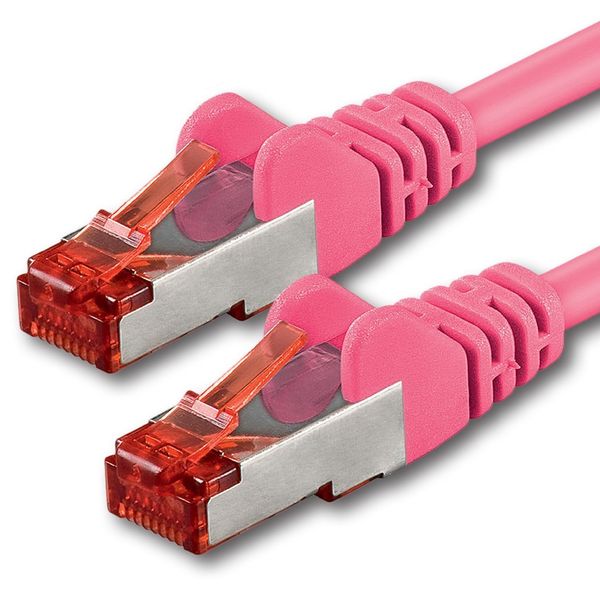 1x 30m - Cat 6 network cable patch cable Cat6 RJ45 SFTP - magenta