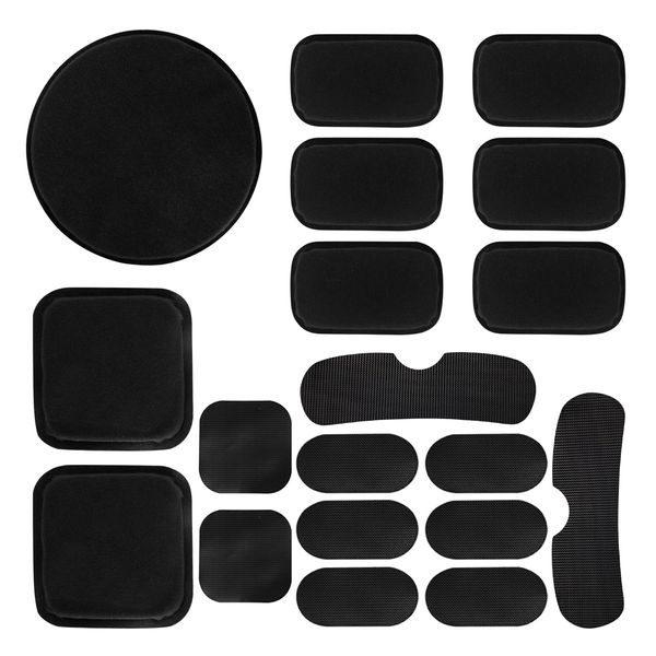 AOUTACC Universal Airsoft Helmet Pads, Helmet Replacement Foam Padding Kits Set Accessories Mats for Fast/Mich/ACH/USMC/PASGT Helmet (EVA Foam, Black)