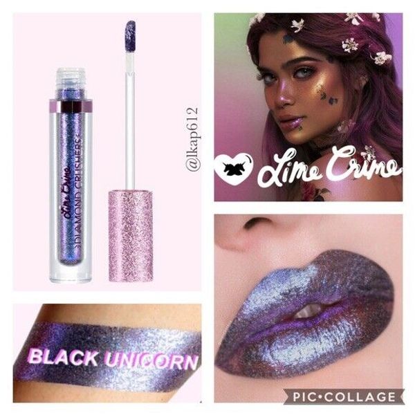 Lime Crime, Lipgloss Diamond Crushers, Black Unicorn, 0.14oz/4.14ml