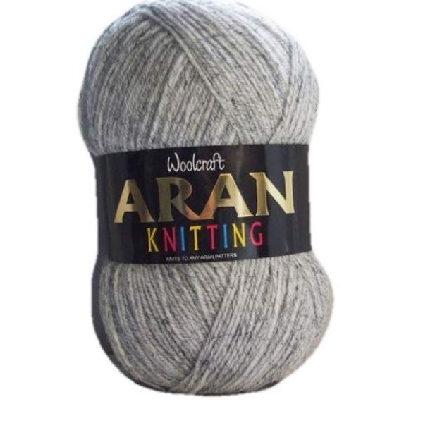 Woolcraft Aran with Wool 400g Ball Shade 897 Storm Cloud