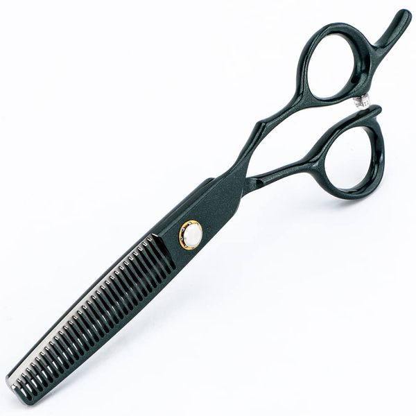 Professional 440C Thinning Scissor Hairdressing Scissors 6.5” Overall Length Stainless Steel Barber Hair Cutting Scissors for Mother Father Friends' Gifts (Green-02)