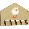 'Cheeky White Duck Looking Up' Wall Mounted Key Hooks/Holder (WH00092797)