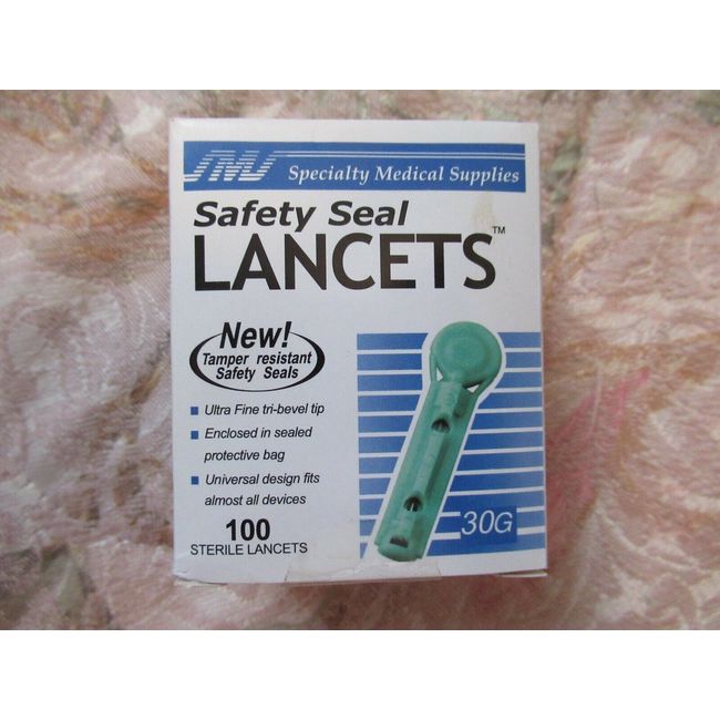 SAFETY SEAL LANCETS 30G SPECIALTY MEDICAL SUPPLIES 100