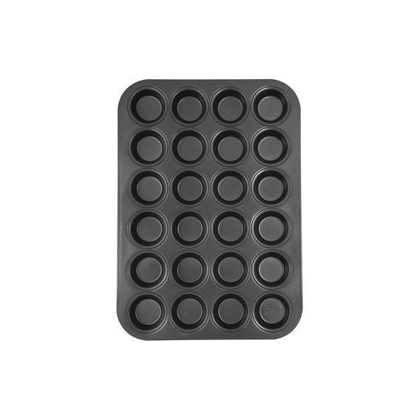 Chicago Metallic Pro Non-Stick Mini Muffin Pan, 24-Cup, Gray