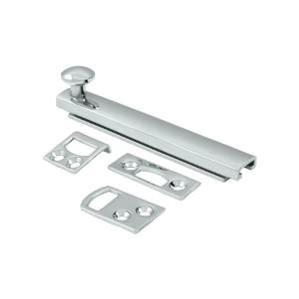 212 Main 4 inches Heavy Duty Surface Bolt with Concealed Screw, Bright Chrome - Solid