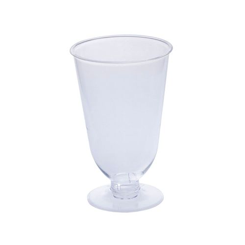 CYM PF398-10 Disposable Parfait Glasses, 10 Count (Parfait Cups, Dessert Cups, Wine Glass, Champagne Glass)