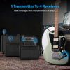 LEKATO UHF Wireless Electric Guitar System Transmitter Receiver 70 Channels 40M