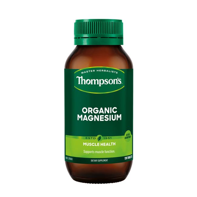 NEW Thompson's Organic Magnesium 120 Tablets Thompsons