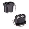 uxcell Uxcell C8 Panel Mount Plug Adapter AC 250V 2.5A 2 Pins IEC Inlet Module Plug Power Socket Straight, 5 Pack